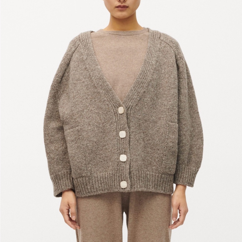Babaa Brown Wool Cardigan